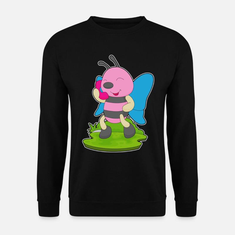 Butterfly Phone - Unisex Sweatshirt - black