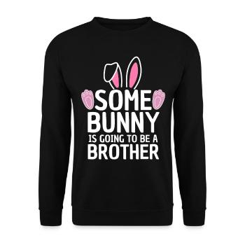 Funny Easter Baby Sibling Design - Unisex Sweatshirt - black - Front - Alina (178cm) & Michal (187cm)