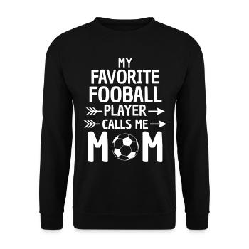 Fière maman de football disant - Sweat-shirt Unisexe - noir - Devant - Alina (178cm) & Michal (187cm)