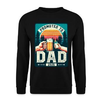 Dad-to-be loading Future Dad 2026 - Unisex Sweatshirt - black - Front - Alina (178cm) & Michal (187cm)