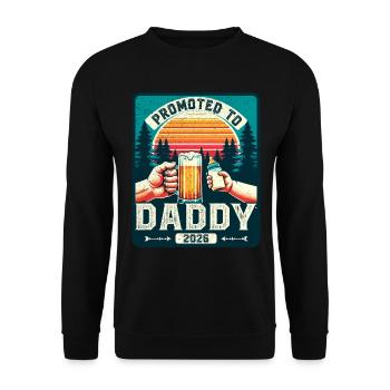 Dad-to-be loading Future Dad 2026 - Unisex Sweatshirt - black - Front - Alina (178cm) & Michal (187cm)