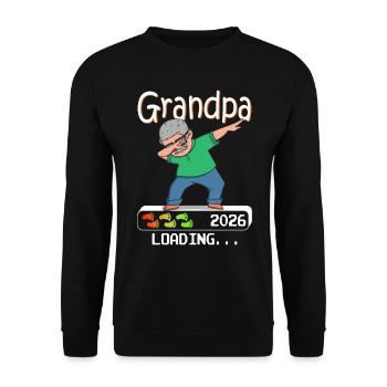 Future grand-mère 2026 chargement futur grand-père - Sweat-shirt Unisexe - noir - Devant - Alina (178cm) & Michal (187cm)