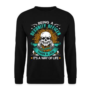 Security Officer Being A Security Officer - Unisex Sweatshirt - black - Front - Alina (178cm) & Michal (187cm)