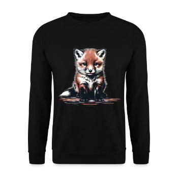 Animal De La Forêt, Renard, Renards, Enfants, Enfant, Conte De Fées - Sweat-shirt Unisexe - noir - Devant - Alina (178cm) & Michal (187cm)