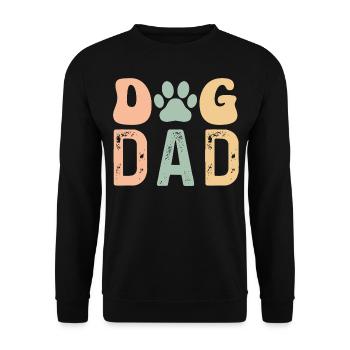 Dog Dad - Unisex Pullover - Schwarz - Vorne - Alina (178cm) & Michal (187cm)