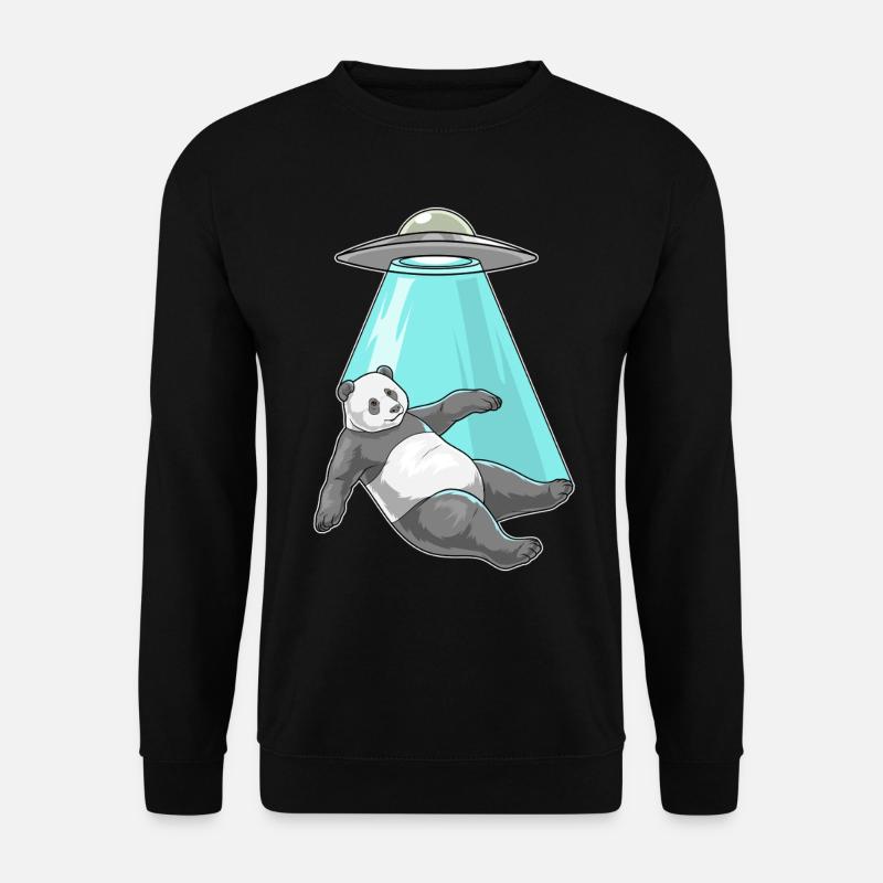 Panda Raumschiff - Unisex Pullover - Schwarz