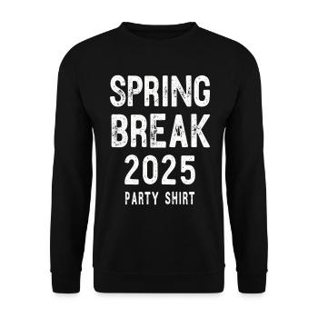 Spring Break 2025 Party Shirt - Unisex Sweatshirt - black - Front - Alina (178cm) & Michal (187cm)