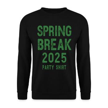 Spring Break 2025 Party Shirt - Unisex Sweatshirt - black - Front - Alina (178cm) & Michal (187cm)