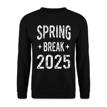 Spring Break 2025 Party Shirt - Unisex Sweatshirt - black - Front - Alina (178cm) & Michal (187cm)