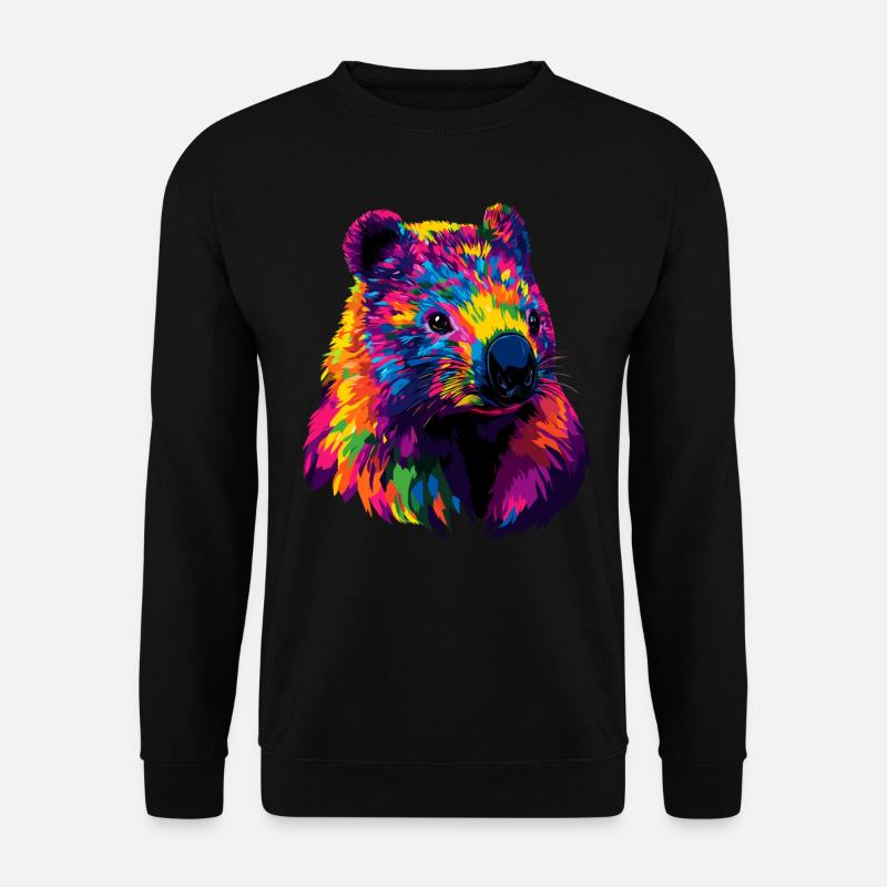Wombat Australia Marsupial Cute Wombat - Unisex Sweatshirt - black
