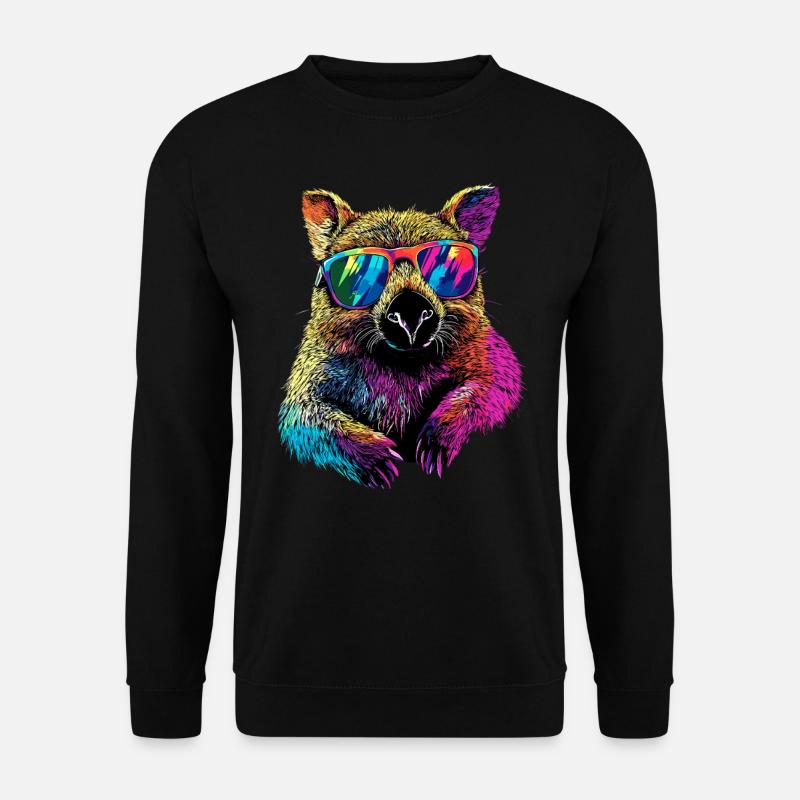 Wombat Australia Marsupial Cute Wombat - Unisex Sweatshirt - black