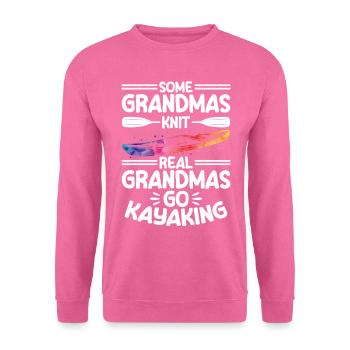 Certaines mamies tricotent de vraies mamies font du kayak - Sweat-shirt Unisexe - rose - Devant