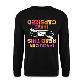 If You Can Read This I Have Capsized - Funny - Unisex Pullover - Schwarz - Vorne - Alina (178cm) & Michal (187cm)