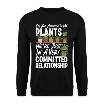 Amateur de plantes jardinage Je ne suis pas - Sweat-shirt Unisexe - noir - Devant - Alina (178cm) & Michal (187cm)