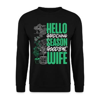 Amoureux des plantes Jardinage Mari Femme - Sweat-shirt Unisexe - noir - Devant - Alina (178cm) & Michal (187cm)