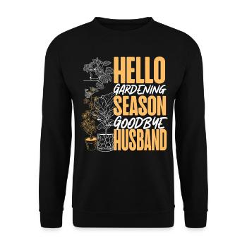 Amoureux des plantes Jardinage Mari Femme - Sweat-shirt Unisexe - noir - Devant - Alina (178cm) & Michal (187cm)