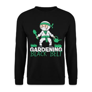 Plant Lover Gardening Ninja - Unisex Sweatshirt - black - Front - Alina (178cm) & Michal (187cm)