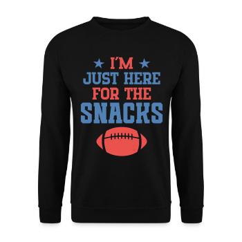 I'm just here for the snacks - Unisex Sweatshirt - black - Front - Alina (178cm) & Michal (187cm)