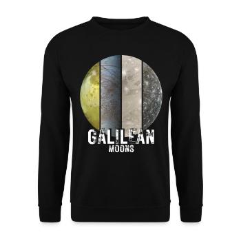 Jupiter Moons - Galilean Moons - Unisex Sweatshirt - black - Front - Alina (178cm) & Michal (187cm)