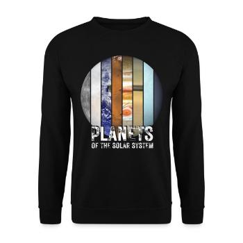 Planètes du système solaire - Sweat-shirt Unisexe - noir - Devant - Alina (178cm) & Michal (187cm)