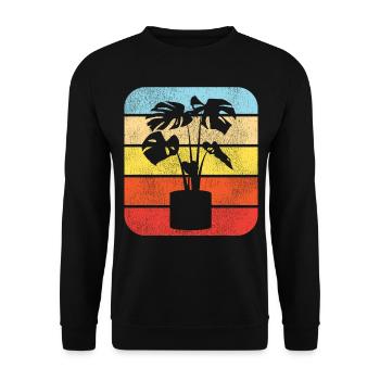 Amoureux des plantes jardinage rétro - Sweat-shirt Unisexe - noir - Devant - Alina (178cm) & Michal (187cm)