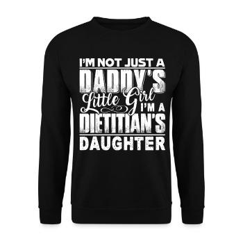 Dietitian I am A Dietitian's Daughter - Unisex Sweatshirt - black - Front - Alina (178cm) & Michal (187cm)