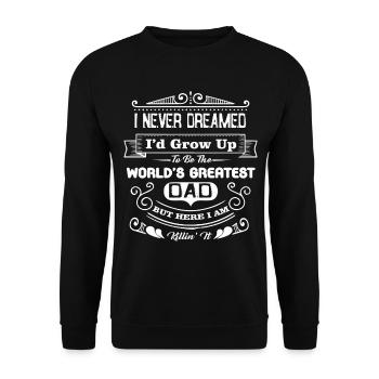 Father's Day World's Greatest Dad - Unisex Sweatshirt - black - Front - Alina (178cm) & Michal (187cm)