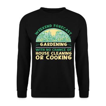 Week-end de jardinage pour les amoureux des plantes - Sweat-shirt Unisexe - noir - Devant - Alina (178cm) & Michal (187cm)