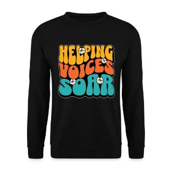 Speech Therapy Helping Voices Soar Physiotherapist - Unisex Pullover - Schwarz - Vorne - Alina (178cm) & Michal (187cm)
