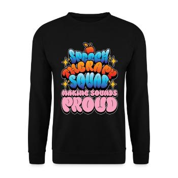 Speech Therapy Squad Making Language Therapist - Unisex Sweatshirt - black - Front - Alina (178cm) & Michal (187cm)