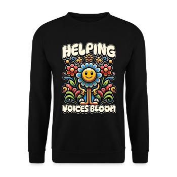 Orthophonie Aider les voix Bloom Physiothérapie - Sweat-shirt Unisexe - noir - Devant - Alina (178cm) & Michal (187cm)