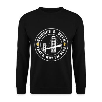 Ingénieur des ponts Construction de ponts - Sweat-shirt Unisexe - noir - Devant - Alina (178cm) & Michal (187cm)