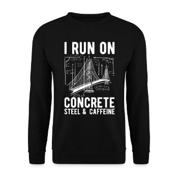 Ingénieur des ponts Construction de ponts - Sweat-shirt Unisexe - noir - Devant - Alina (178cm) & Michal (187cm)