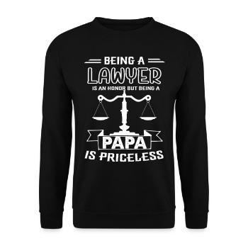 Being A Lawyer Is An Honor - Unisex Sweatshirt - black - Front - Alina (178cm) & Michal (187cm)