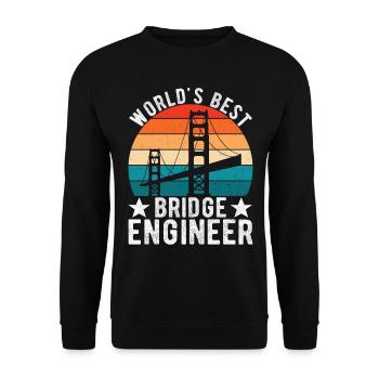 Ingénieur des ponts Construction de ponts - Sweat-shirt Unisexe - noir - Devant - Alina (178cm) & Michal (187cm)