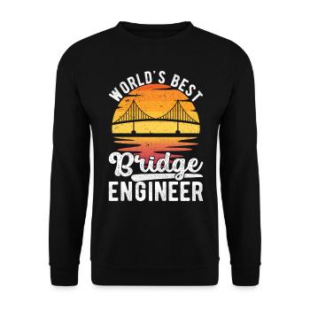 Ingénieur des ponts Construction de ponts - Sweat-shirt Unisexe - noir - Devant - Alina (178cm) & Michal (187cm)
