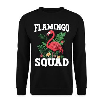 Escouade Flamingo - Sweat-shirt Unisexe - noir - Devant - Alina (178cm) & Michal (187cm)