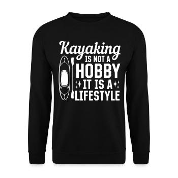 Le kayak n’est pas un passe-temps, c’est un mode de vie - - Sweat-shirt Unisexe - noir - Devant - Alina (178cm) & Michal (187cm)