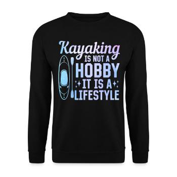 Le kayak n’est pas un passe-temps, c’est un mode de vie - - Sweat-shirt Unisexe - noir - Devant - Alina (178cm) & Michal (187cm)
