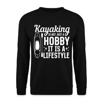 Le kayak n’est pas seulement un passe-temps, c’est un mode de vie - - Sweat-shirt Unisexe - noir - Devant - Alina (178cm) & Michal (187cm)