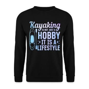 Le kayak n’est pas seulement un passe-temps, c’est un mode de vie - - Sweat-shirt Unisexe - noir - Devant - Alina (178cm) & Michal (187cm)