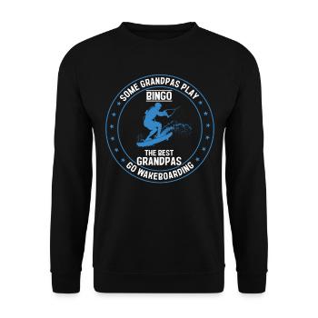 Some grandpas play bingo the best grandpas go - Unisex Sweatshirt - black - Front - Alina (178cm) & Michal (187cm)