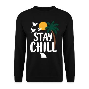 Séjour Chill Détente tropicale Vacances d’été - Sweat-shirt Unisexe - noir - Devant - Alina (178cm) & Michal (187cm)