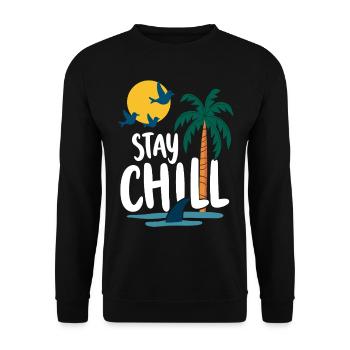 Séjour Chill Détente tropicale Vacances d’été - Sweat-shirt Unisexe - noir - Devant - Alina (178cm) & Michal (187cm)