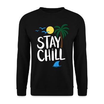Séjour Chill Détente tropicale Vacances d’été - Sweat-shirt Unisexe - noir - Devant - Alina (178cm) & Michal (187cm)