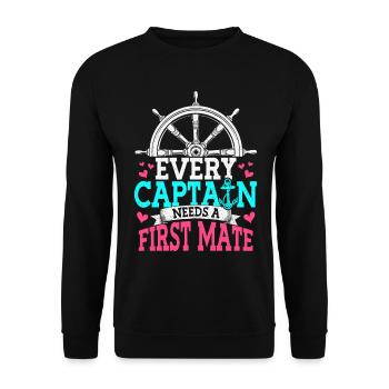 Chaque capitaine a besoin d’un bateau de premier secours - Sweat-shirt Unisexe - noir - Devant - Alina (178cm) & Michal (187cm)