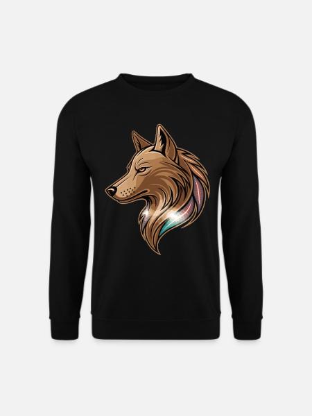 Stylized wolf head logo - Unisex Sweatshirt - black