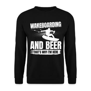 Le wakeboard et la bière, c’est pourquoi je suis ici - - Sweat-shirt Unisexe - noir - Devant - Alina (178cm) & Michal (187cm)