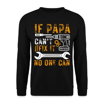 Craftsman Dad Mechanic Father Saying - Unisex Sweatshirt - black - Front - Alina (178cm) & Michal (187cm)