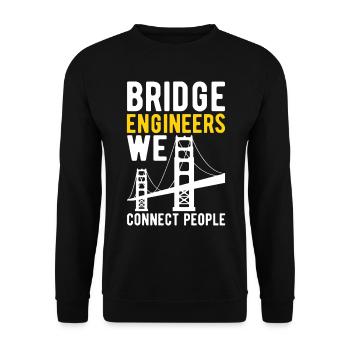 Ingénieur des ponts Construction de ponts - Sweat-shirt Unisexe - noir - Devant - Alina (178cm) & Michal (187cm)
